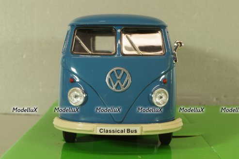 Volkswagen T1 bus box wagon blue 1963, 22095, Welly 1:24