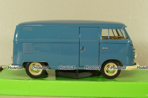 Volkswagen T1 bus box wagon blue 1963, 22095, Welly 1:24