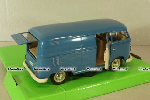 Volkswagen T1 bus box wagon blue 1963, 22095, Welly 1:24