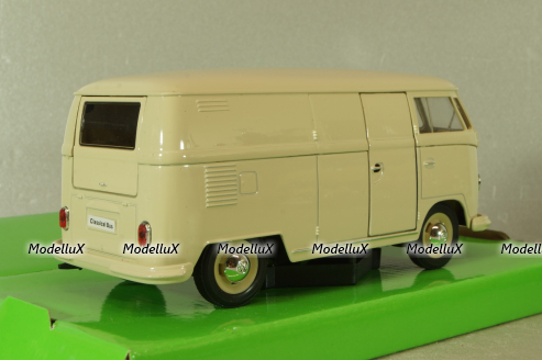 Volkswagen T1 bus box wagon beige 1963, WEL22095PV-CREAM, Welly 1:24