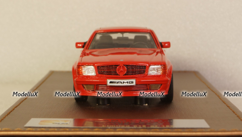 Mercedes S-class 560SEC 6.0 AMG (C126) coupe 1984, red, GLM Models 1:43