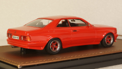Mercedes S-class 560SEC 6.0 AMG (C126) coupe 1984, red, GLM Models 1:43