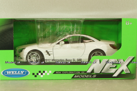 Mercedes SL 500 (R231) 2012, white roof, WEL24041H-White, Welly 1:24