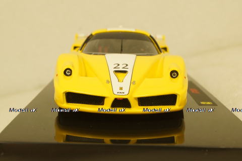 Ferrari FXX 2006, yellow with white stripe, Hot Wheels Elite 1:43