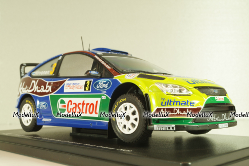 Ford Focus RS WRC #3 Rally Poland 2009, Hirvonen/Lehtinen, G113U016, WRC Collection, Hachette 1:24
