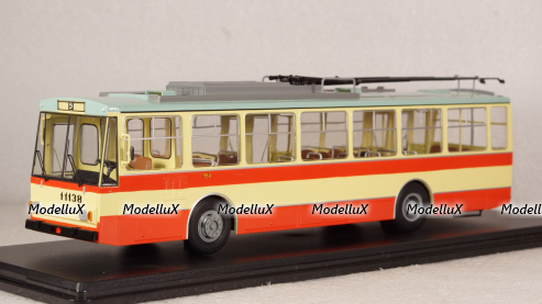 Троллейбус Skoda-14TR красно-бежевый, SSM4042, SSM 1:43 Уценка!