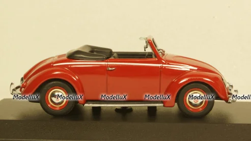 Volkswagen Hebmuller cabriolet 1950, red, built on VW Beetle (Typ 14), 940052131, Maxichamps 1:43