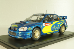 Subaru Impreza S9 WRC #7 Rally Wales GB 2003, Solberg/Mills, WRC Collection, Hachette 1:24
