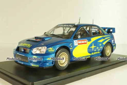 Subaru Impreza S9 WRC #7 Rally Wales GB 2003, Solberg/Mills, WRC Collection, Hachette 1:24