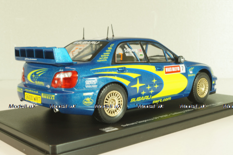 Subaru Impreza S9 WRC #7 Rally Wales GB 2003, Solberg/Mills, WRC Collection, Hachette 1:24