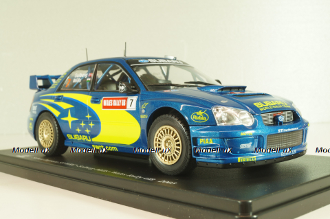 Subaru Impreza S9 WRC #7 Rally Wales GB 2003, Solberg/Mills, WRC Collection, Hachette 1:24