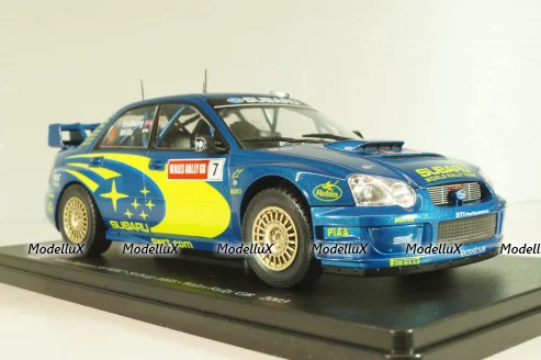 Subaru Impreza S9 WRC #7 Rally Wales GB 2003, Solberg/Mills, WRC Collection, Hachette 1:24