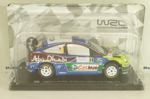 Ford Focus RS WRC #3 Rally Poland 2009, Hirvonen/Lehtinen, G113U016, WRC Collection, Hachette 1:24