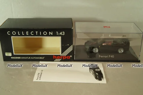 Ferrari F40 1992, black, 01000, Herpa 1:43