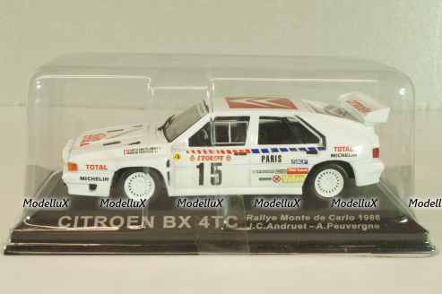 Citroen BX 4TC #15 rally Monte Carlo 1986, J.C.Andruet/A.Peuvergne, Altaya 1:43