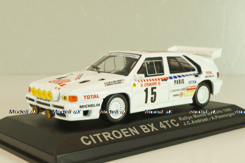 Citroen BX 4TC #15 rally Monte Carlo 1986, J.C.Andruet/A.Peuvergne, Altaya 1:43