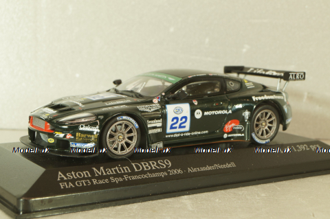 Aston Martin DBRS 9 FIA GT3 Race SPA-Francochamps 2006, Alexander/Needell, black, 400061322, Minichamps 1:43