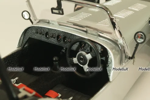 Caterham Super Seven JPE, black with carbon, 08225C, Kyosho 1:18
