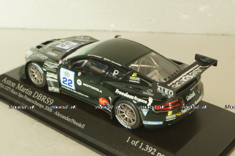 Aston Martin DBRS 9 FIA GT3 Race SPA-Francochamps 2006, Alexander/Needell, black, 400061322, Minichamps 1:43
