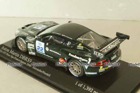 Aston Martin DBRS 9 FIA GT3 Race SPA-Francochamps 2006, Alexander/Needell, black, 400061322, Minichamps 1:43
