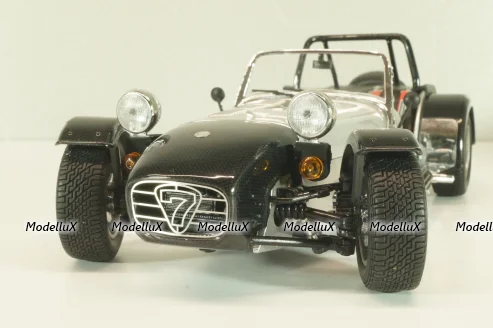 Caterham Super Seven JPE, black with carbon, 08225C, Kyosho 1:18