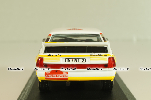 Audi Sport Quattro #2 Rally Sanremo 1984, S.Biomqvist/B.Cederberg, Altaya 1:43
