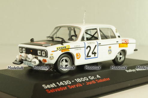 Seat 1430 – 1800 Gr. 4 # 24 Rally Monte Carlo 1977,  S. Servia/J.Sabater, Altaya 1:43
