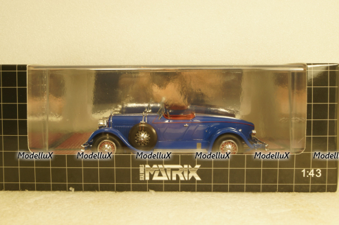 Duesenberg Model X McFarlan Boat Roadster blue, MX50406-041, Matrix 1:43