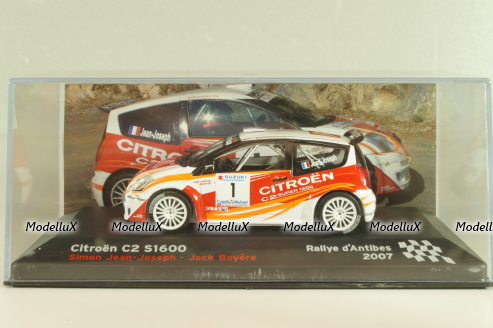 Citroen C2 S1600 #1 Rally Antibes 2007, S.Jean-Joseph/J.Boyere, Altaya 1:43