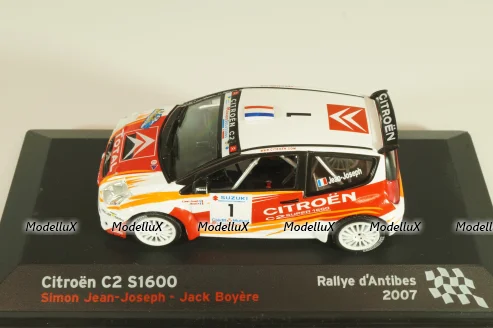 Citroen C2 S1600 #1 Rally Antibes 2007, S.Jean-Joseph/J.Boyere, Altaya 1:43