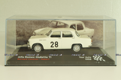 Alfa Romeo Giulietta TI #28 Rally Tour Auto 1958, B.Consten/Herbert, Altaya 1:43