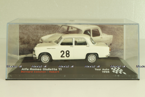 Alfa Romeo Giulietta TI #28 Rally Tour Auto 1958, B.Consten/Herbert, Altaya 1:43
