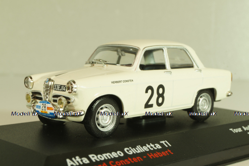 Alfa Romeo Giulietta TI #28 Rally Tour Auto 1958, B.Consten/Herbert, Altaya 1:43