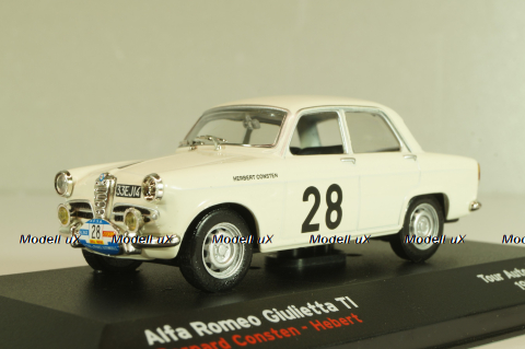 Alfa Romeo Giulietta TI #28 Rally Tour Auto 1958, B.Consten/Herbert, Altaya 1:43