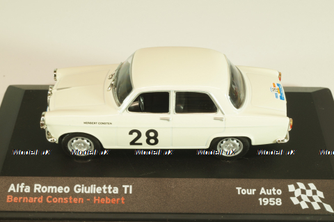 Alfa Romeo Giulietta TI #28 Rally Tour Auto 1958, B.Consten/Herbert, Altaya 1:43