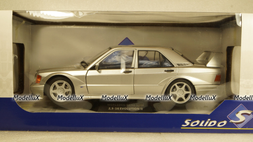 Mercedes 190E Evo 2 1990 Silver, S1801005, Solido 1:18