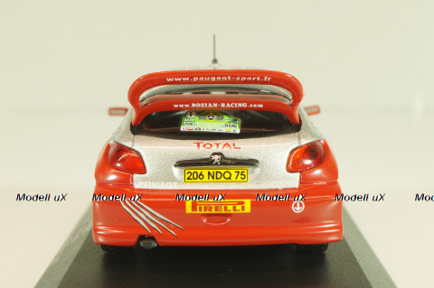 Peugeot 206 WRC #1 winner Rally France 2005, N.Bernardi/J.M.Fortin, Altaya 1:43