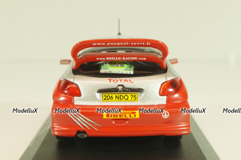 Peugeot 206 WRC #1 winner Rally France 2005, N.Bernardi/J.M.Fortin, Altaya 1:43
