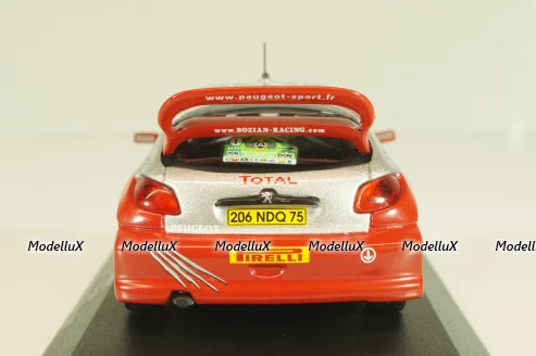 Peugeot 206 WRC #1 winner Rally France 2005, N.Bernardi/J.M.Fortin, Altaya 1:43