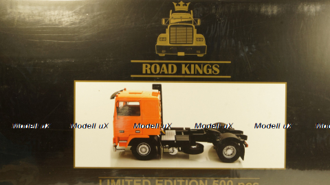 Volvo F10, orange/blue, Deutrans, 1977, RK180035, Road Kings 1:18