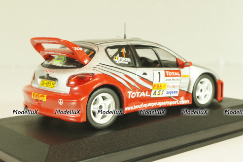 Peugeot 206 WRC #1 winner Rally France 2005, N.Bernardi/J.M.Fortin, Altaya 1:43