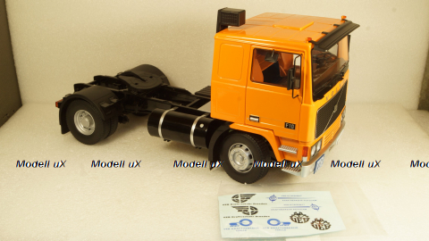 Volvo F10, orange/blue, Deutrans, 1977, RK180035, Road Kings 1:18