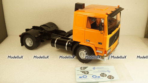 Volvo F10, orange/blue, Deutrans, 1977, RK180035, Road Kings 1:18
