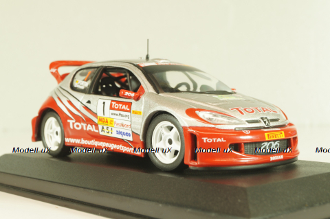 Peugeot 206 WRC #1 winner Rally France 2005, N.Bernardi/J.M.Fortin, Altaya 1:43