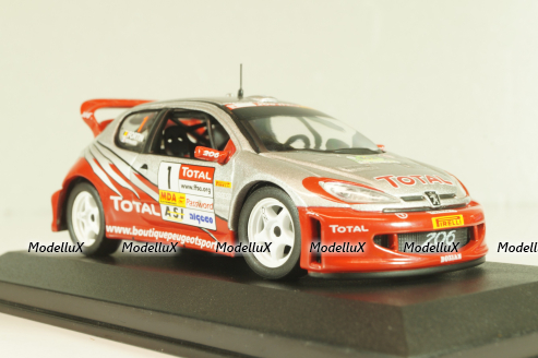Peugeot 206 WRC #1 winner Rally France 2005, N.Bernardi/J.M.Fortin, Altaya 1:43