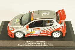 Peugeot 206 WRC #1 winner Rally France 2005, N.Bernardi/J.M.Fortin, Altaya 1:43