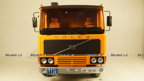Volvo F10, orange/blue, Deutrans, 1977, RK180035, Road Kings 1:18