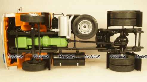 Volvo F10, orange/blue, Deutrans, 1977, RK180035, Road Kings 1:18