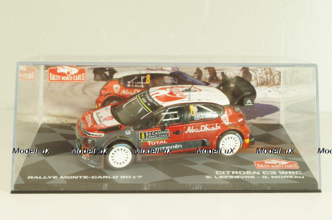 Citroën C3 WRC #8 Rally Monte-Carlo 2017, Stephane Lefebvre/Gabin Moreau, Monte-Carlo Official Collection #8, Altaya 1:43