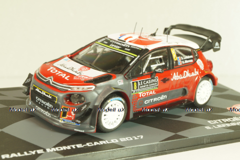 Citroën C3 WRC #8 Rally Monte-Carlo 2017, Stephane Lefebvre/Gabin Moreau, Monte-Carlo Official Collection #8, Altaya 1:43